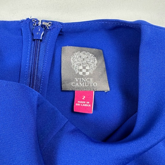 Vince Camuto royal blue jumpsuit with faux crop top attached overlay. Size 2 - Picture 10 of 10